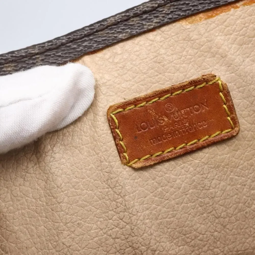 Louis Vuitton Monogram Sac Plat Handbag Brown